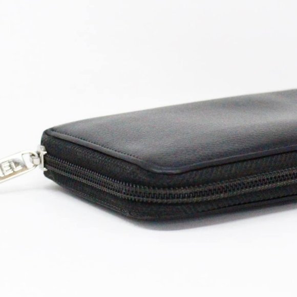 CHANEL #MCA189 Black Leather Timeless CC Zip Around Wallet - Picture 8 of 9
